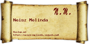 Neisz Melinda névjegykártya