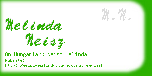 melinda neisz business card